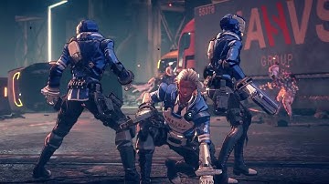 Astral Chain - File 1 Aberation Assault: Defeat Chimera: Attack, Evade, Switch Baton Tutorial (2019)