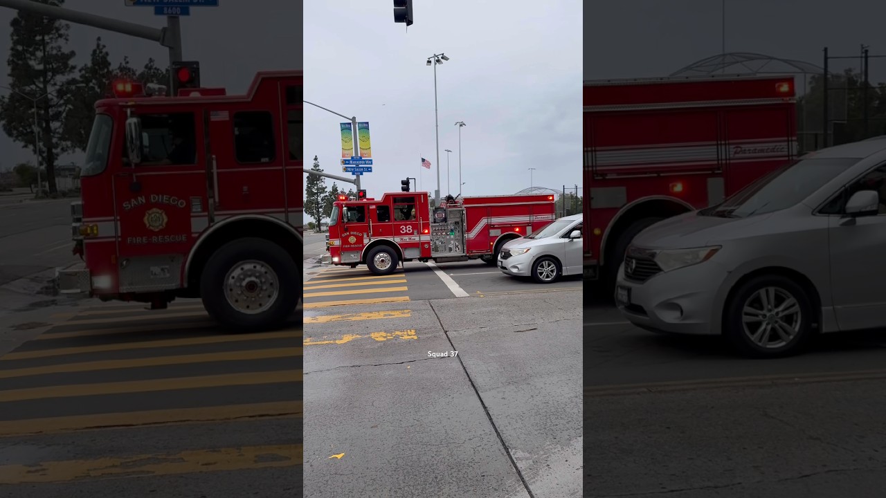 San Diego Fire E38 Responding 