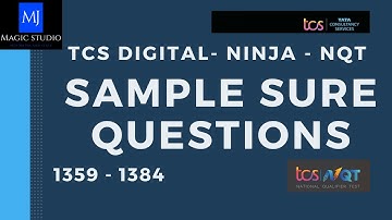 TCS NINJA DIGITAL NQT 2021 - Aptitude Questions with Solutions - 1359 - 1384 by Mohit Jain