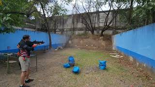 Sulun SG 105 semi auto, feel the power of the bullpup shotgun @ the range.