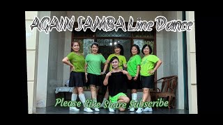 AGAIN SAMBA LINE DANCE - Phrase Improver Level - Choreo : Misuk Song (KOR) - March 2024