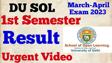 sol 1st semester result kab aayega urgent video | sol first semester march exam result 2023