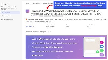 How To Integrate Chat Icons Into Your WordPress Website | Floating Chat Widget Plugin