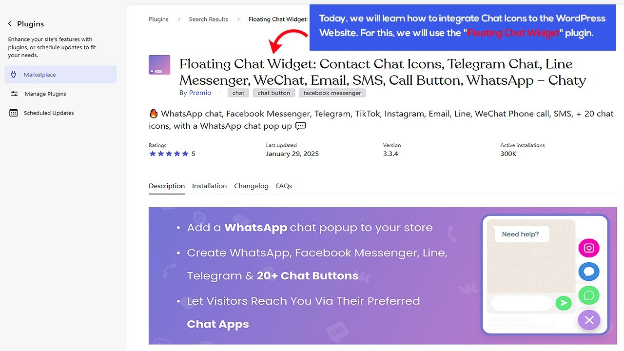 How To Integrate Chat Icons Into Your WordPress Website | Floating Chat ...