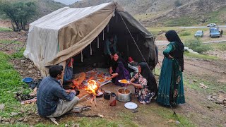 : IRAN Village Cooking: How to make macaroni in the nomadic style/      