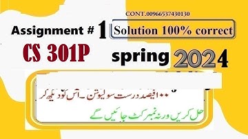 cs 301P assignment 1 solution spring 2024|cs301P assignment 1 solution spring 2024