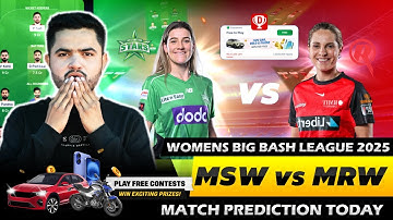 MR W vs MS W Dream11 Prediction | MRW vs MSW Dream11 | MR-W vs MS-W Dream11 Team Today