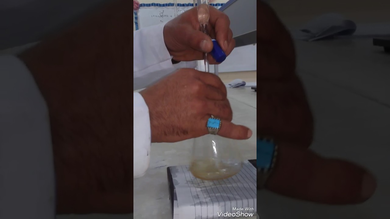 تعيين النسبة المئوية لحامض الخليك في الخل الطبيعي