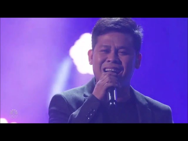 America's Got Talent   Macelito Pomoy Sing Male u0026 Female Voice In The Prayer class=