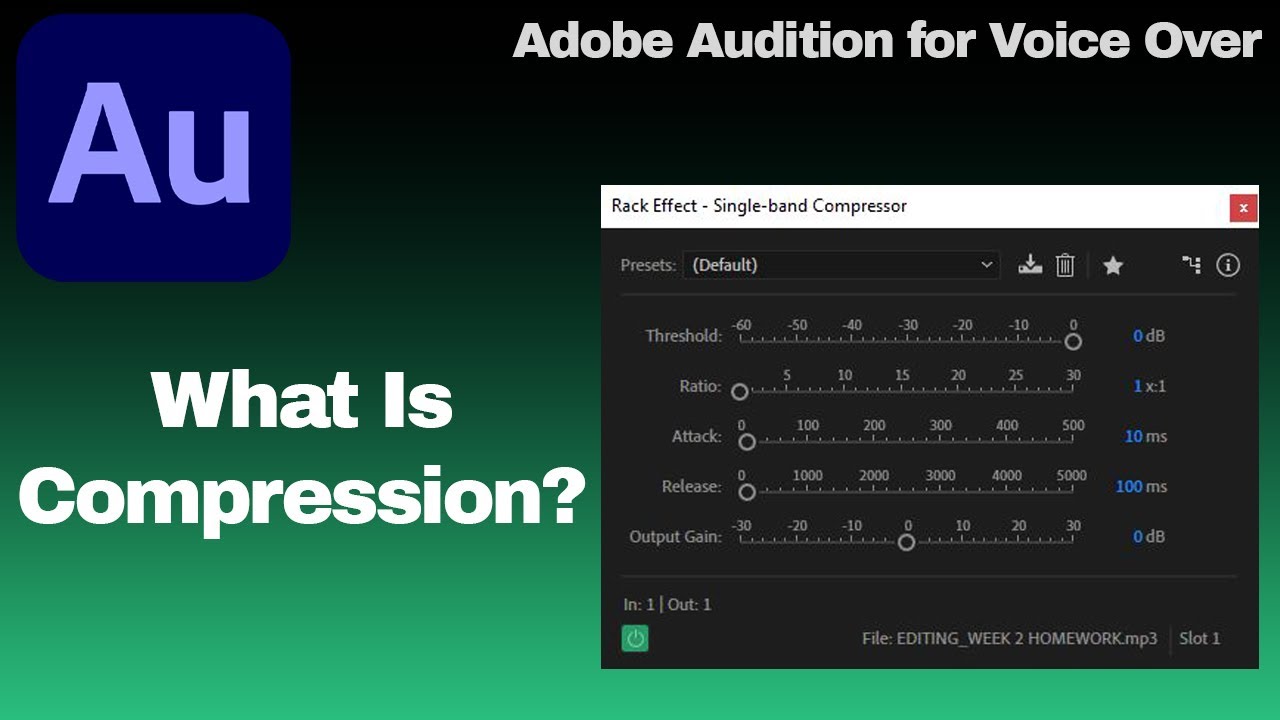 What Is Compression (Adobe Audition) - YouTube