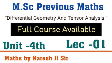 Tensor Analysis, metric Tensor, msc first year maths, differential Geometry And Tensor Analysis, msc