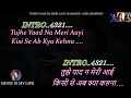 Tujhe Yaad Na Meri Aayi Karaoke With Scrolling Lyrics Eng ह द