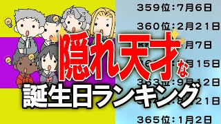 隠れ天才な誕生日ランキングTOP365　#占い #ランキング #天才