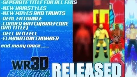 WR3D 2K22 Evolution Mod Released |New Moves | New Matches types |Real Entrance| New Arenas And More|