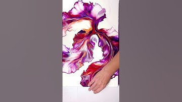 Botanic Dutch Pour💜 / Fluid Acrylic Painting