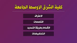 كلية الشرق الاوسط الجامعة - كل المعلومات اللي تحتاج تعرفها عن الجامعة وتخفيض لطلاب المحافظات