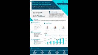 Financial Consulting Start Up One Page Executive Summary Presentation Report Infographic Ppt Pdf Doc