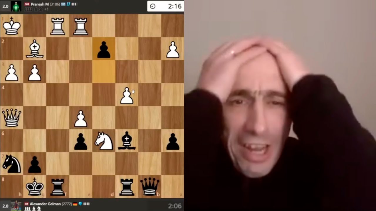 Пэдро пошел в атаку!  Гроссмейстер(3186) занервничал