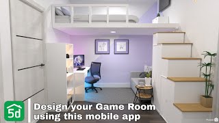 Micro Apartment with gaming/work from home space, loft bed - Planner 5D app speed build by Ayuh screenshot 5