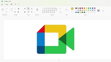 How to draw the Google Meet logo using MS Paint | How to draw on your computer