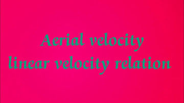 Aerial velocity/Rate of description of the sectorial area