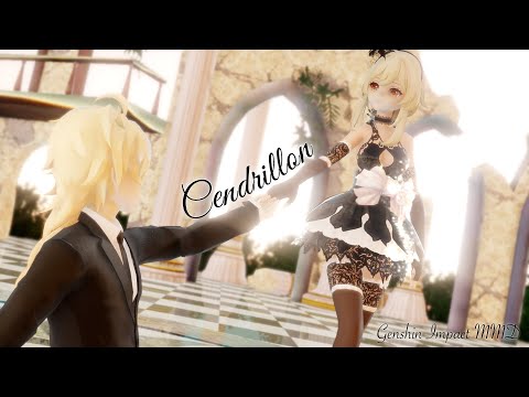 MMD Genshin Impact Cendrillon サンドリヨン Eng Sub 4K 60FPS Aether Lumine 