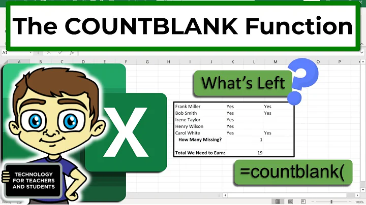 Use Excel's COUNTBLANK Function to Track Empty Cells