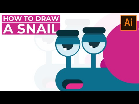 How to DRAW A SNAIL in Adobe Illustrator Tutorial