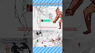 8 artists draw on 1 canvas #shorts