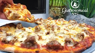 BEST THIN CRUST SAUSAGE PIZZA - CHICAGO BAR STYLE