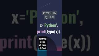 PYTHON QUIZ #pythonforbeginners #shorts
