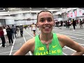 Oregon’s Wilma Nielsen runs 4:21 mile after going for it at 2026 BU Valentine