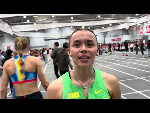 Oregon’s Wilma Nielsen runs 4:21 mile after going for it at 2026 BU Valentine