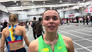 Oregon’s Wilma Nielsen runs 4:21 mile after going for it at 2026 BU Valentine