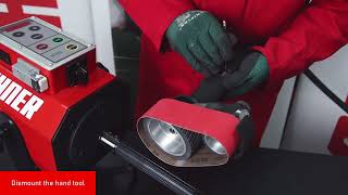Correct grease application on the flexible shaft SUHNER