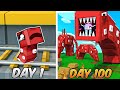 I Survive 100 DAYS As A TRAIN EATER in MINECRAFT!!