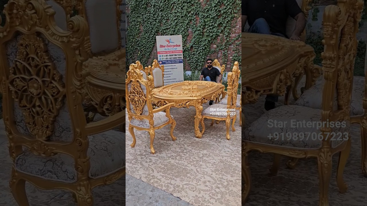 Antique French Syle Dining || Luxury Dining Table By Star Enterprises Furniture 