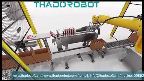 END OF LINE PACKAGING SYSTEM Carton erector→Case packer→Carton sealer→Robotic palletizer→Pallet wrap