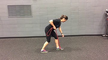 Superband Split Stance Bent Over Single Arm Row