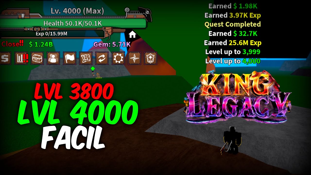 How I reached Max Level 3200 in KING LEGACY FAST