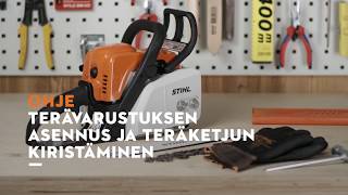 Opas: STIHL MS 170 -moottorisahan asennus Opas: STIHL MS 170 -moottorisahan asennus