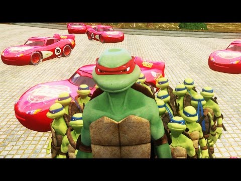 Tartarugas Ninjas Relâmpago McQueen Disney Carros 2 Pixar 3D
