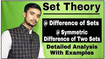 Difference of Sets || Symmetric Difference of Two Sets || Set Theory || Avnish Sir