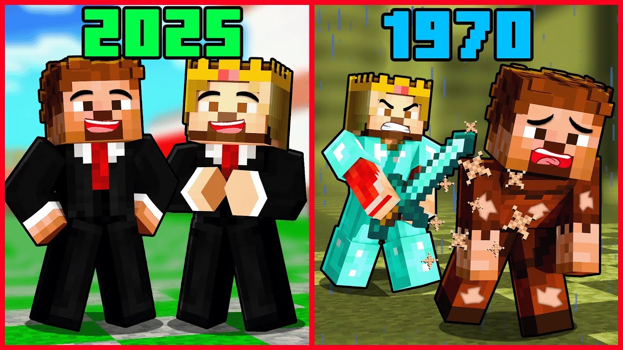 ZENGİN VE FAKİR ZAMANDA YOLCULUK YAPTI! 😱 - Minecraft