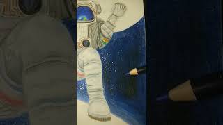 Astronaut!!!@juliagisella@isaobradovich#art#shorts#artshorts#astronaut#artist#space#earth#