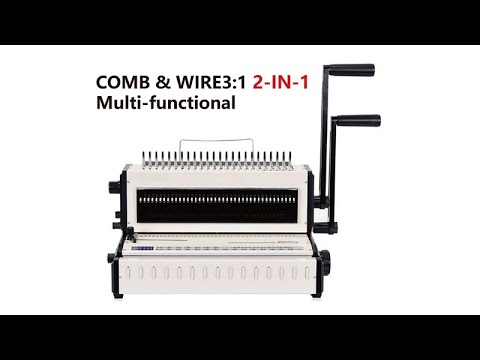 Multi-function 2 IN 1 Binder CW2016 Plastic Comb and Wire O Book Binding Machine Price