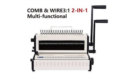 Multi-function 2 IN 1 Binder CW2016 Plastic Comb and Wire O Book Binding Machine Price
