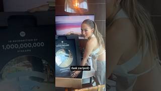 Jennifer Lopez Receives Spotify Gift for 1 BILLION “On the Floor” Streams! #jlo #shorts