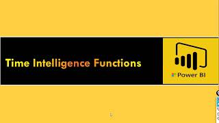 Time Intelligence Functions in Power BI