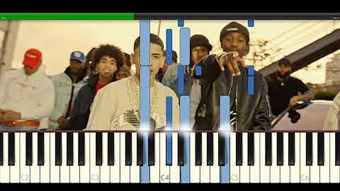 J.I., Lil Tjay - Hood Scars 2 (Piano Tutorial / Piano Instrumental)